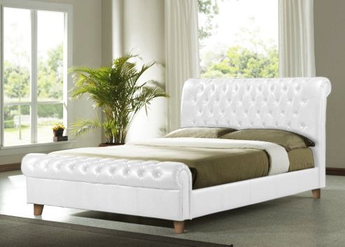 Image of Altruna Richmond Bed Frame - Double (4' 6") - White