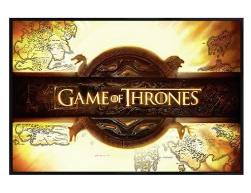 Image of Black Wooden Framed Game Of Thrones Title Card Poster