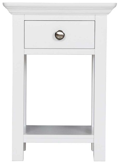 Image of Ultimum Banbury Elegance White Open Bedside Table