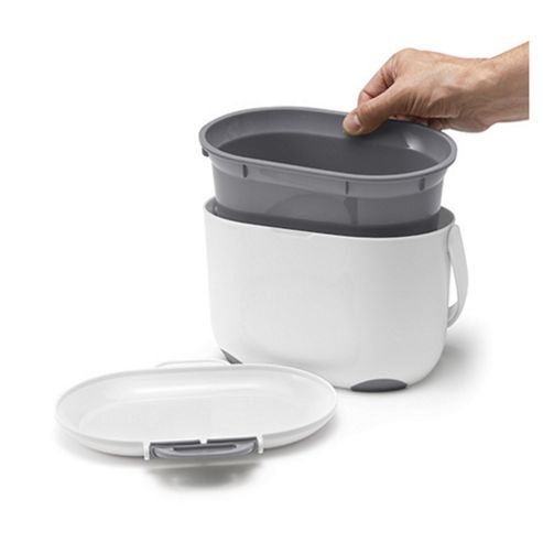 Image of Addis 3l White Food Caddy With Removable Inner Bucket
