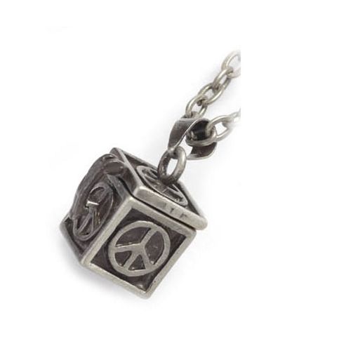 Image of Vintage Silver Style Peace Pendant
