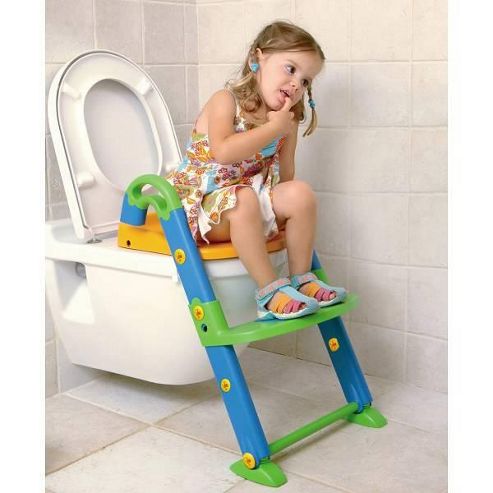 Image of Kids Kit 3in1 Toilet Trainer Green &amp; Blue