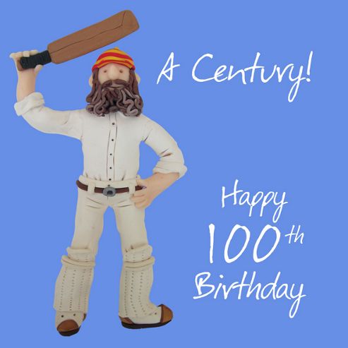 Image of Holy Mackerel Happy 100th Birthday. A Century Greetings Card