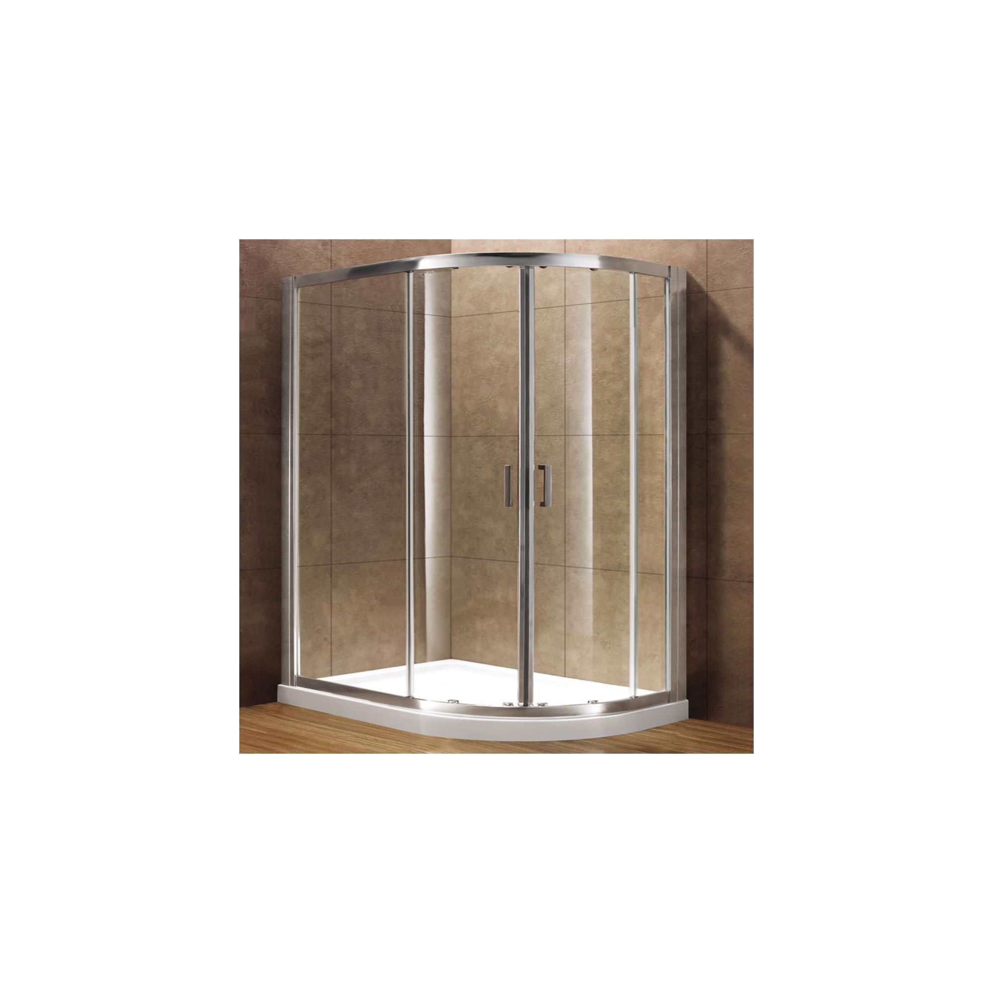 Duchy Premium Double Offset Quadrant Door Shower Enclosure, 1200mm x 800mm, 8mm Glass, Low Profile Tray, Right Handed at Tesco Direct