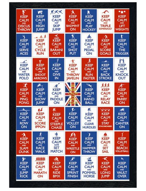 Image of Keep Calm & Carry On Black Wooden Framed Keep Calm & Win Gold Poster