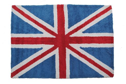 Image of Lorena Canals Flag Classic Red And Blue Children's Rug - 120 Cm W X 160 Cm D (3 Ft 11 In X 5 Ft 3 In)