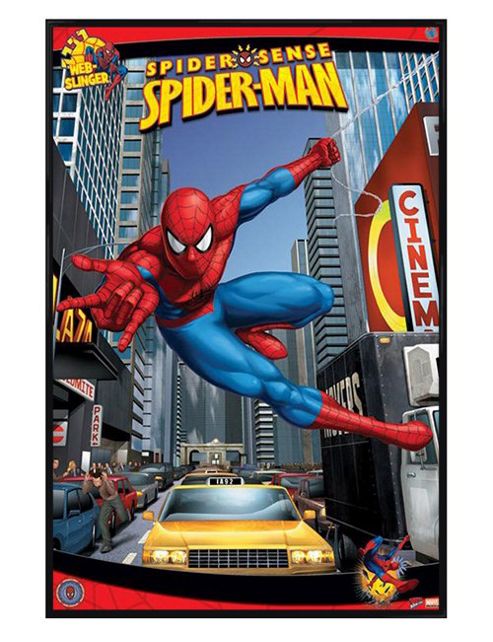 Image of Spiderman Spider-man Gloss Black Framed Web-slinger Poster