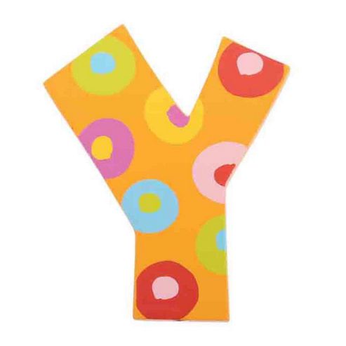 Image of Tatiri Ta325 Spots And Stripes Wooden Letter Y