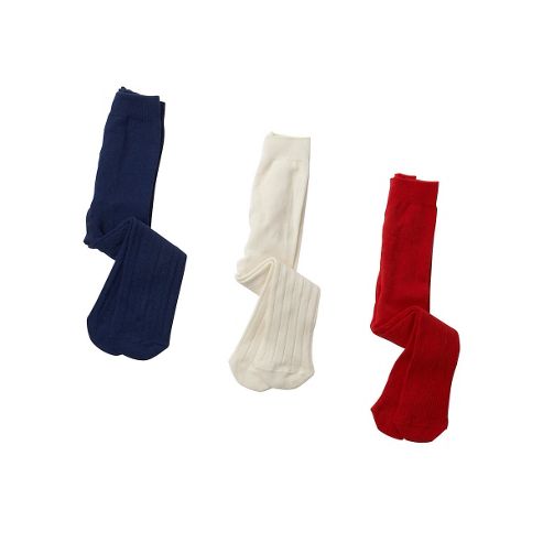 Image of Mothercare Red, Cream And Navy Cable Tights- 3 Pack - Multi
