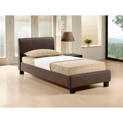 Image of Brown Fabric Bed Frame - Single 3ft