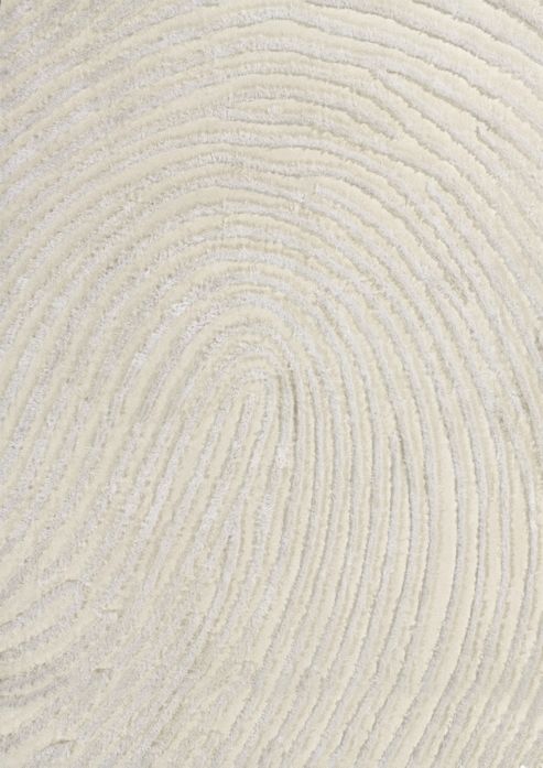 Image of Angelo Fingerprint White Tufted Rug - 240cm H X 170cm W (7 Ft 10.5 In X 5 Ft 7 In)