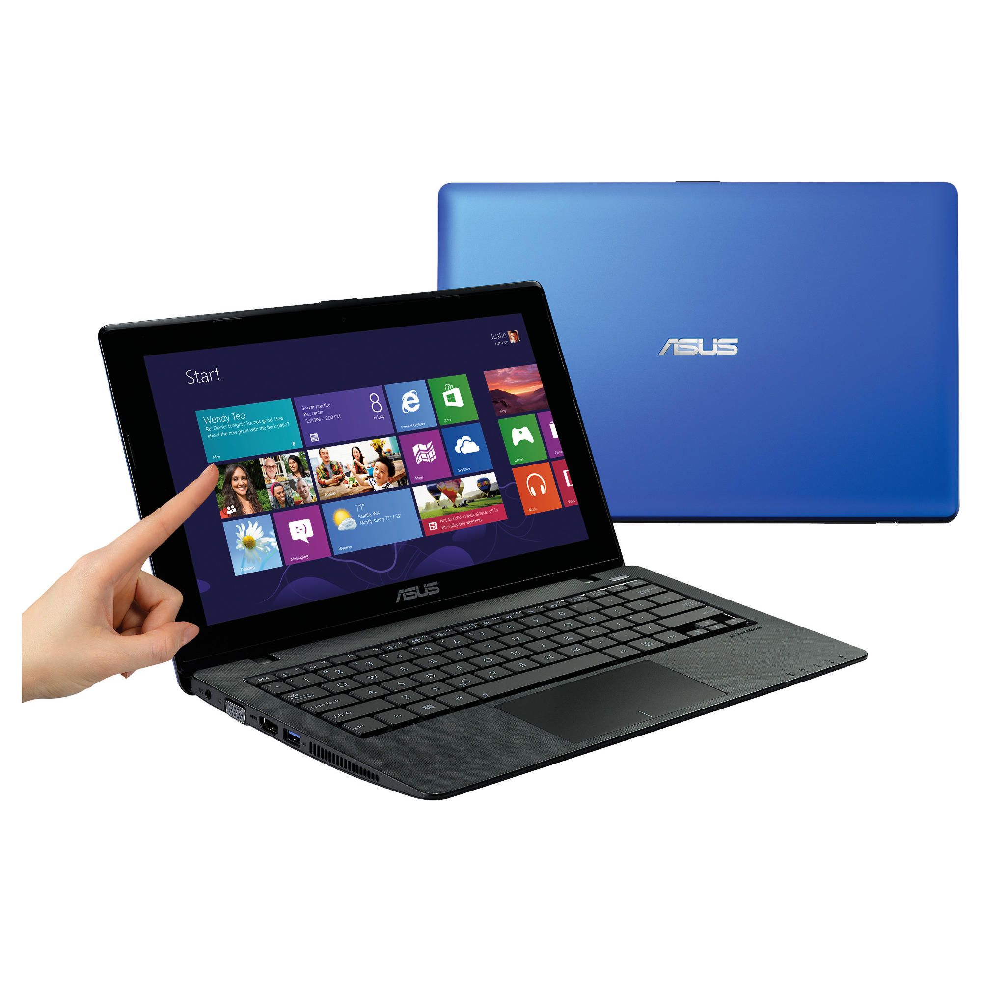Asus X200 Touch Screen Laptop Celeron 4GB 500GB Blue Laptop