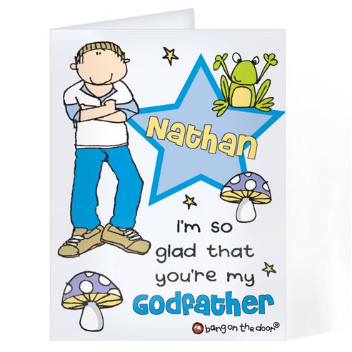 Image of Personalised Bang On The Door Godfather Card