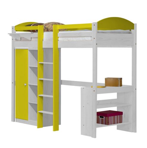 Image of Maximus High Sleeper Set 1 Central Ladder White With Lime Details