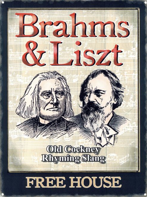Image of Brahms & Liszt Tin Sign