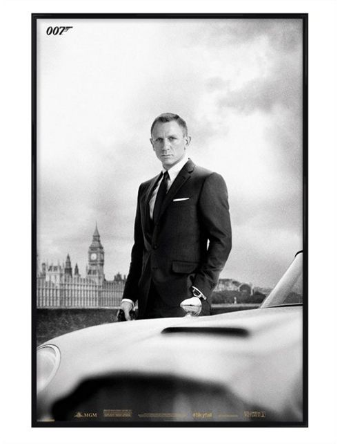 Image of Gloss Black Framed Smooth & Sophisticated Daniel Craig Is James Bond Poster