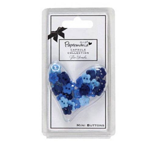 Image of Mini Buttons - Capsule Daisy Burleigh Blue - 30pk