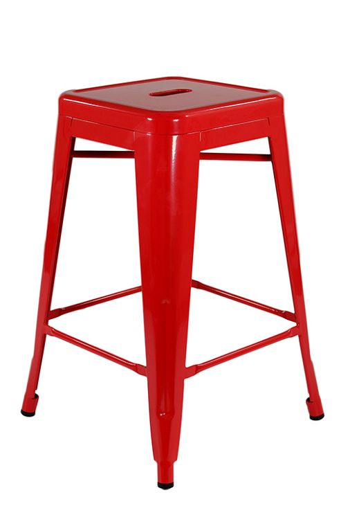 Image of Xavier Pauchard Low Red Tolix Style Stool