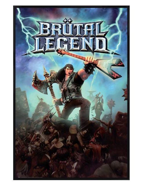 Image of Heavy Metal Computer Game Gloss Black Framed Brutal Legend Poster
