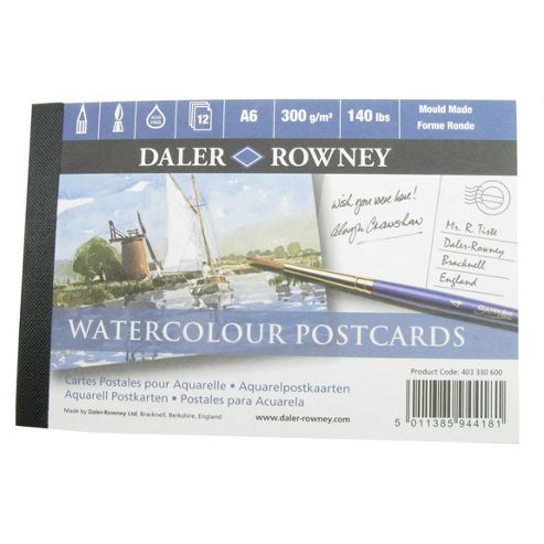 Image of Daler Watercolour Postcard Pad A6