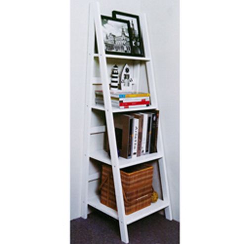 Image of Scott - Ladder 4 Tier Storage / Display Shelves - White