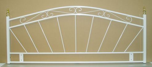 Image of Seetall 8051 Metal Headboard In White - Single