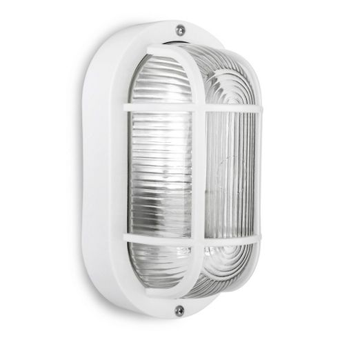 Image of Carnforth Ip44 Oval Led Bulkhead Light In White