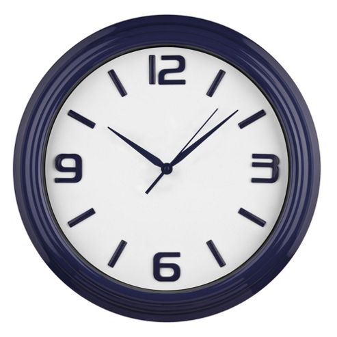 Image of Premier Housewares Wall Clock - Midnight Blue