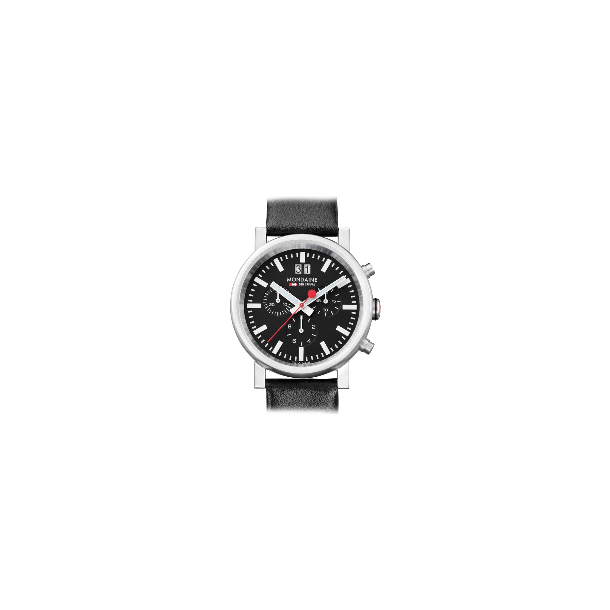 Mondaine Gents Chronograph Strap Watch A6903030414SBB at Tesco Direct