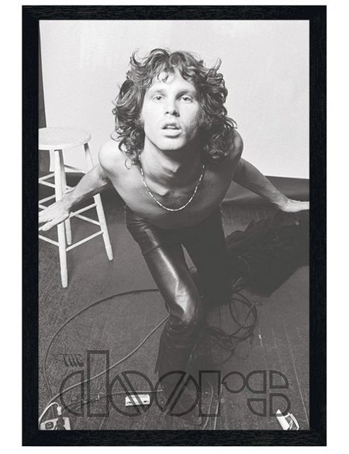 Image of Black Wooden Framed The Doors Jim Morrison Poster