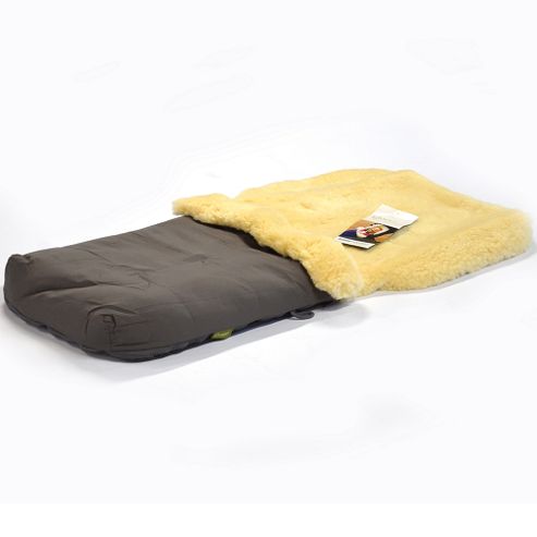 Image of Bowron Sheepskin Cocoon Footmuff - Short Wool Grey
