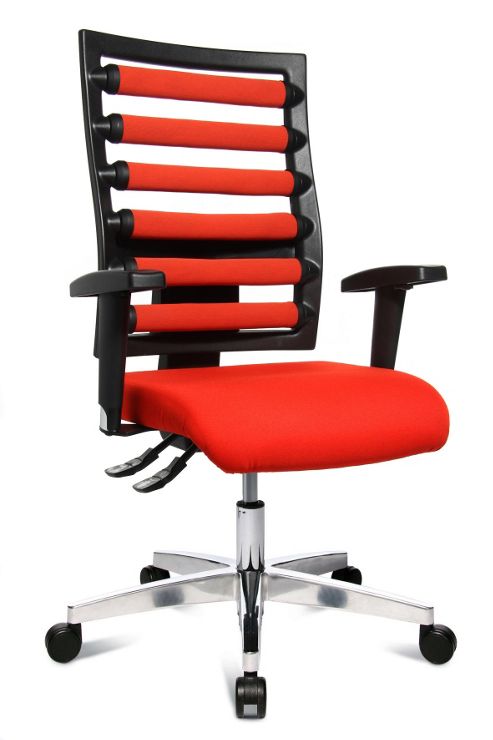 Image of Topstar Workout Swivel Chair In Red