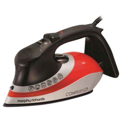 Image of 2400w Steam Iron With Ionic Soleplate In Red & Black
