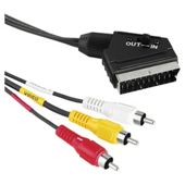 Hama Video Connecting Cable Scart Male Plug - 3 RCA Male Plugs 1.5 m
