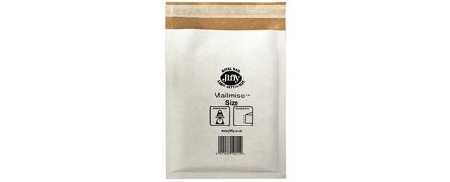 Image of Jiffy Mailmiser Protective Envelopes Bubble-lined No.6 White 290x445mm Ref Jmm-wh-6 [pack 50]