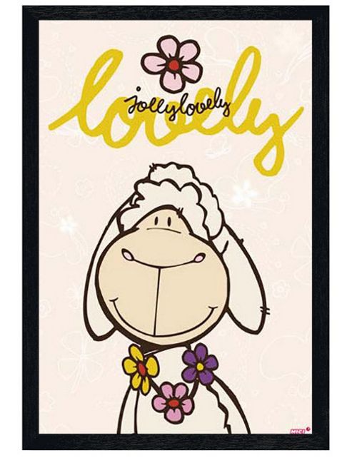 Image of Nici Black Wooden Framed Jolly Lovely Poster