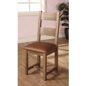 Hawkshead Brooklyn Leather Seat Dining Chair in Rich Patina