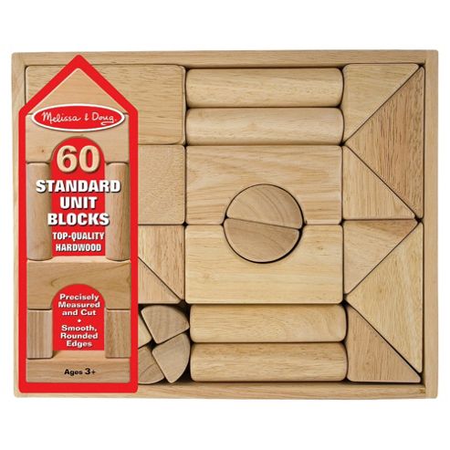 Image of Melissa & Doug Wooden Blocks Natural Finish