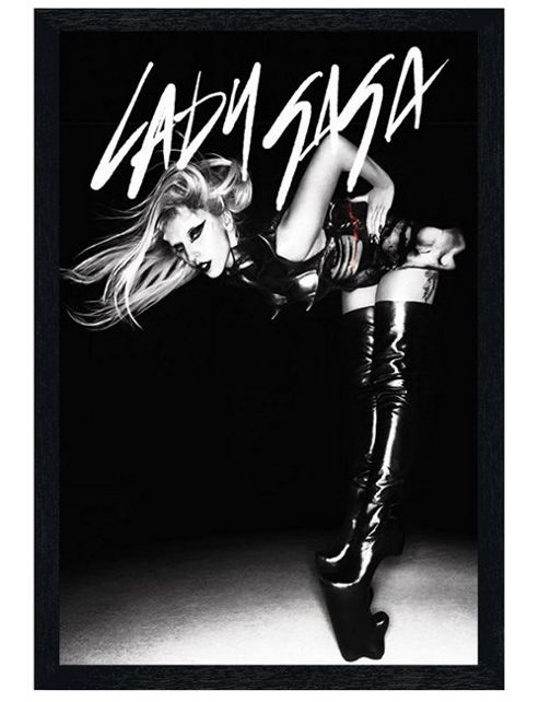 Image of Lady Gaga Black Wooden Framed Judas Poster