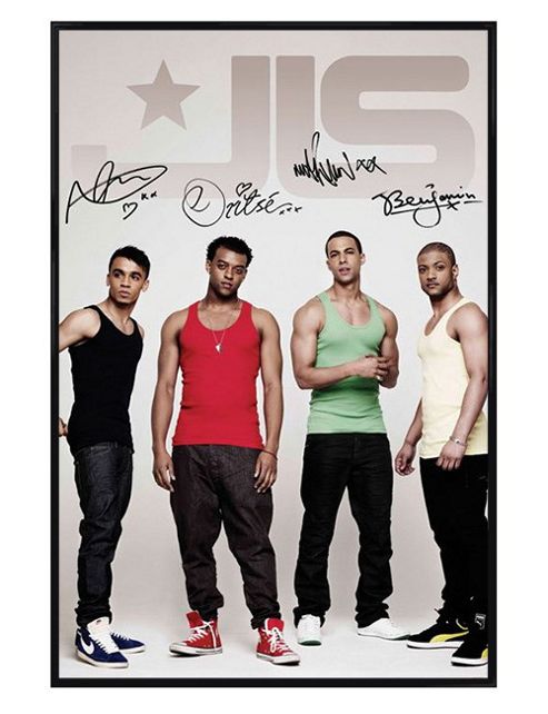 Image of Jls Gloss Black Framed Hunks In Vests Poster