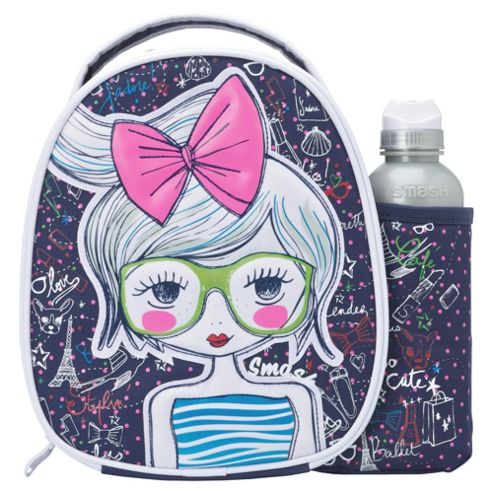 Image of Smash Grafitti Girl Lunch Bag And Water Bottle Set