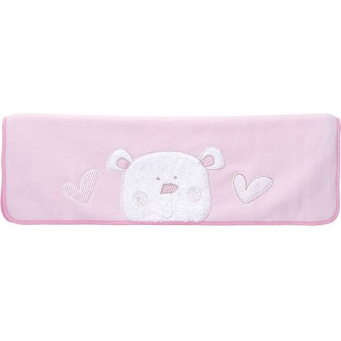 Image of Obaby Disney Winnie The Pooh Fleece Cot Bed Blanket - White - Pink