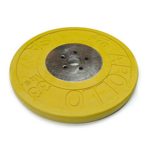 Image of Body Power Deluxe Rubber/chrome Olympic Plate 15kg (x2) Yello
