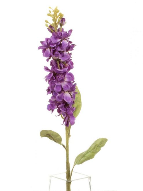 Image of Artificial 78cm Single Stem Purple Stock Flower