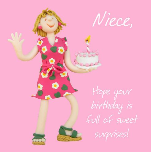Image of Holy Mackerel Greeting Card - Niece Sweet Surprises Birthday, Anniversary Card
