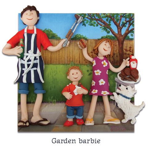 Image of Holy Mackerel Garden Barbie Greetings Card