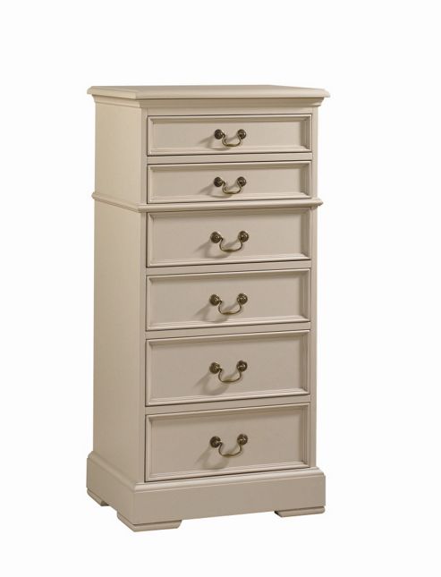 Image of Yp Furniture Country House Six Drawer Tall Chest - Ivory
