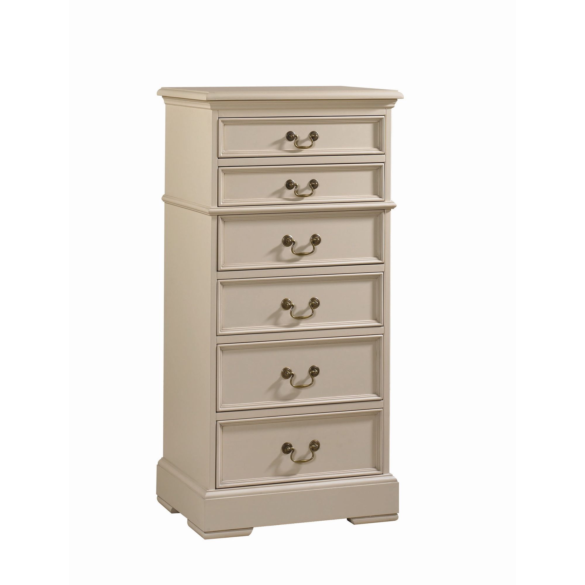 YP Furniture Country House Six Drawer Tall Chest - Ivory at Tesco Direct
