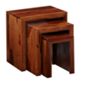 Indian Hub Cube Sheesham Nest of Three Tables