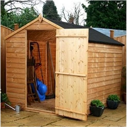 Buy 8 x 6 Sutton Overlap Windowless Sheds Garden Wooden Shed 8ft x 6ft 